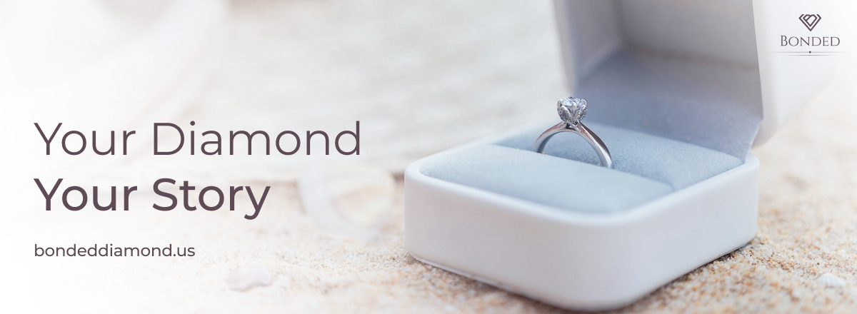 Bonded Diamond with ring box for Facebook page